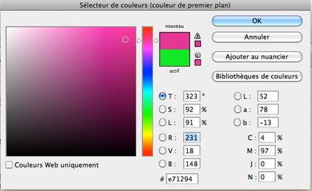 sélecteur de couleurs